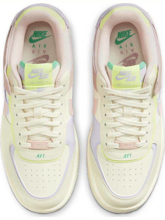 Air Force 1 Shadow Damen Flatforms Sneakers Cashmere / Pure Violet / Pink Oxford / Pale Coral