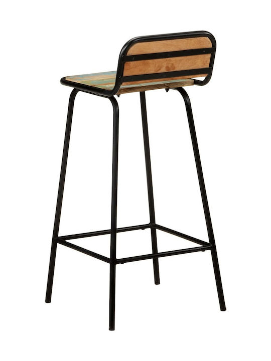 Wooden Bar Stool Outdoor Black 4 Pieces 44x44x84cm