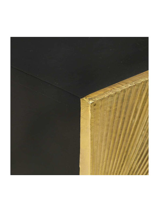 Bedside Table of Solid Wood Ορείχαλκος 40x30x50cm