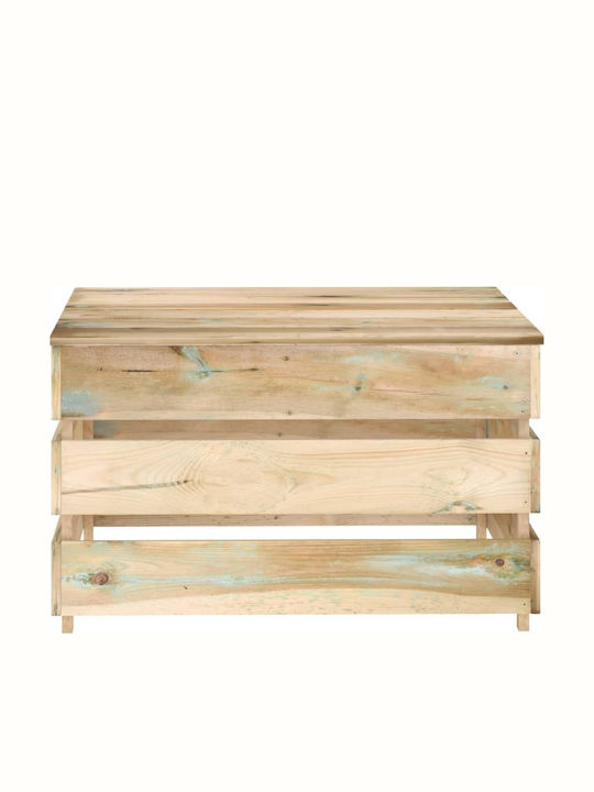 Wooden Masa Masa de lounge pentru spații exterioare mici Pin altoit 60x62x37buc