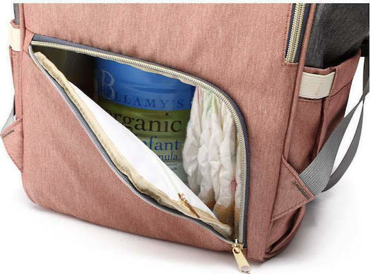 Lequeen Diaper Bag Pink - Grey