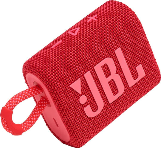 JBL Go 3 Αδιάβροχο Ηχείο Bluetooth 4.2W με Διάρκεια Μπαταρίας έως 5 ώρες Κόκκινο