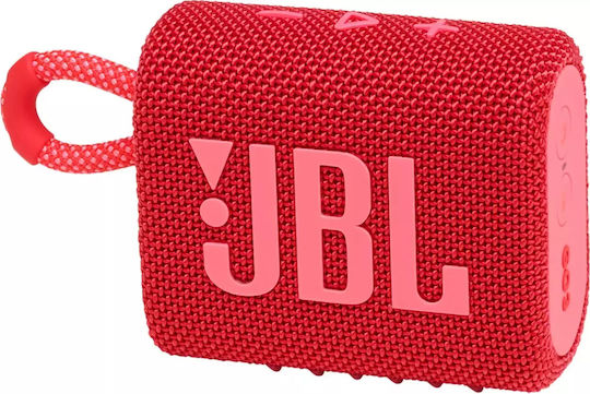 JBL Go 3 Αδιάβροχο Ηχείο Bluetooth 4.2W με Διάρκεια Μπαταρίας έως 5 ώρες Κόκκινο