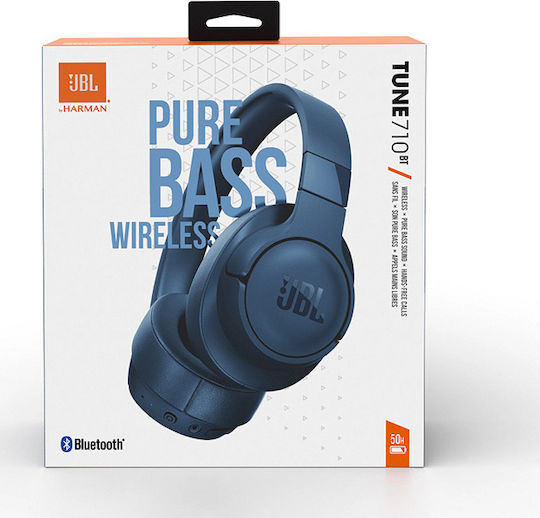 JBL Tune 710BT Fără fir Bluetooth Over Ear Căști cu 50 ore de Funcționare Albastre