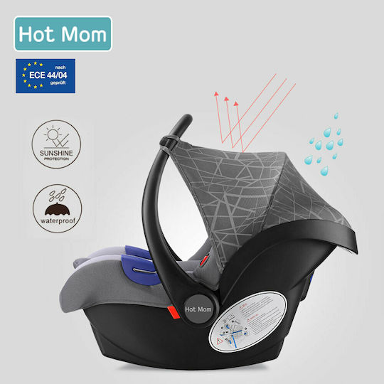 Hot Mom F22 Ρυθμιζόμενο Καρότσι 2 σε 1 Kατάλληλο για Nεογέννητο Καφέ 18.5kg