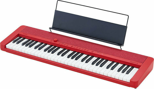 Casio Keyboard CT-S1 with 61 Dynamic Keys with Music Stand Red