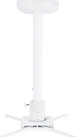 Multibrackets Βάση Projector Οροφής με Μέγιστο Φορτίο 10kg Λευκή
