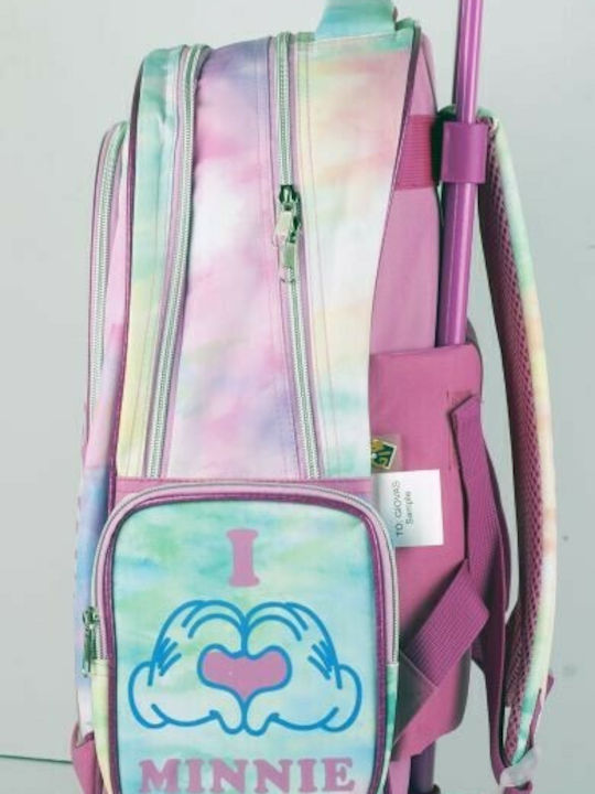 Back Me Up Minnie Nature School Bag Trolley Elementary, Elementary in Pink color 27lt