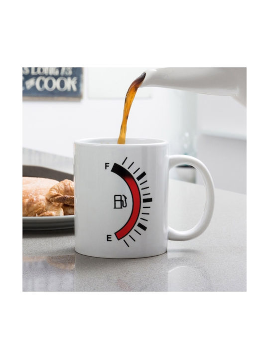Fuel Gauge Heat Change Mug Ceramic White