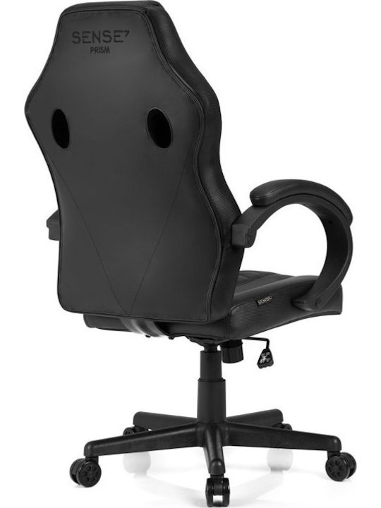 SENSE7 Prism Καρέκλα Gaming Δερματίνης Μαύρη