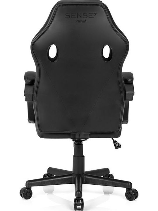 SENSE7 Prism Καρέκλα Gaming Δερματίνης Μαύρη