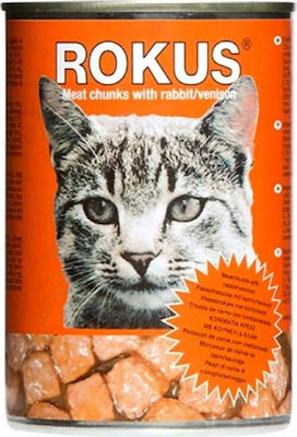 Rokus Κονσέρβα Wet Food for Adult Cats In Can with Rabbit 1pc 410gr