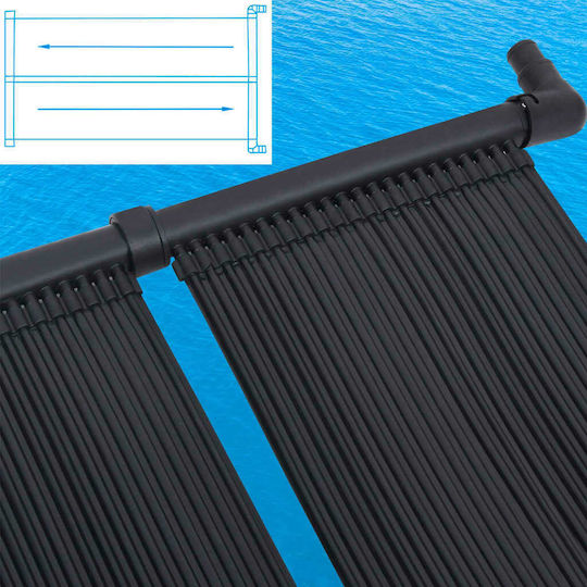 vidaXL Pool Heating Panel 310x80cm Black 4pcs
