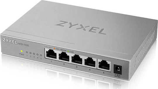 Zyxel MG-105 Неуправляем Превключвател Слой 2 с 5 Ethernet Порта