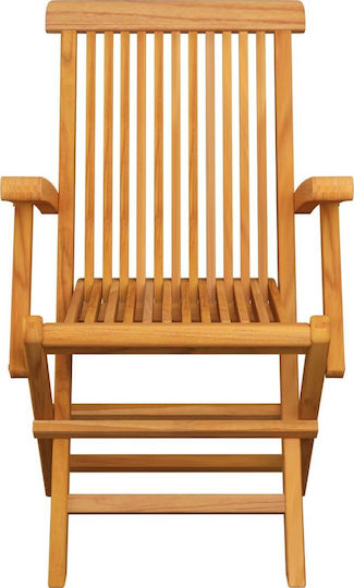 Градински Стол Дървен Дърво Teak Бордо с Възглавница 3 Бройки 55x60x89см