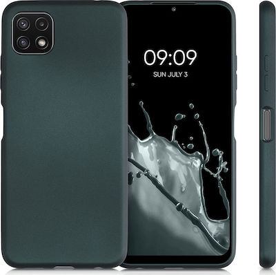 KWmobile Umschlag Rückseite Silikon Metallic Teal (Galaxy A22 5G) 55247.14