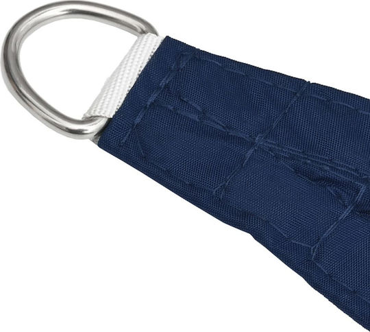 vidaXL Triangle Shade Sail Blue With Hoop & with PU Coating 5x6x6m made of Oxford fabric