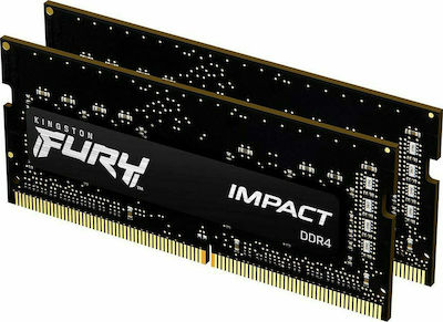 Kingston Fury 16GB DDR4 RAM cu 2 module (2x8GB) și Viteză 3200 pentru Laptop