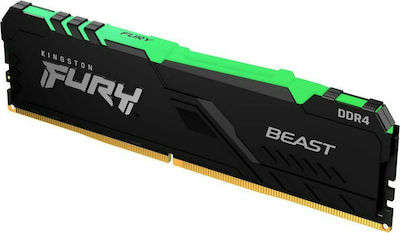 Kingston FURY Beast RGB 32GB DDR4 RAM με Ταχύτητα 3600 για Desktop