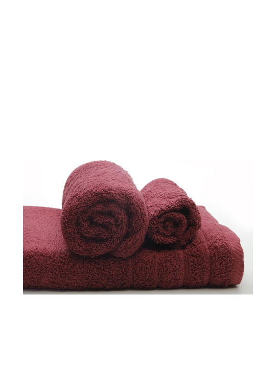 Sunshine Hand Towel Dory 30x50cm. 12 Bordeaux Weight 600gr/m²