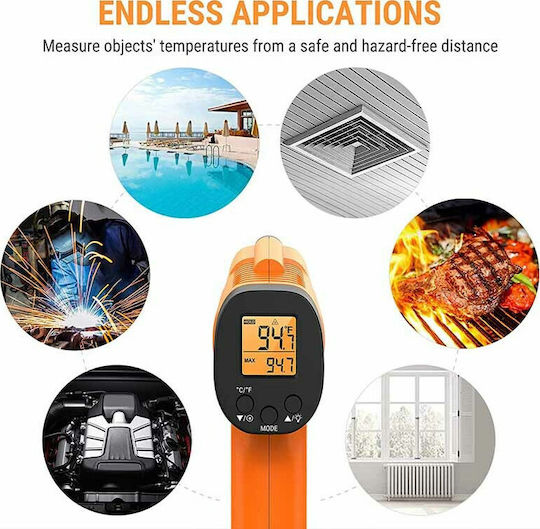 Thermo Pro Infrared Thermometer -50°C to 550°C with Distance Ratio 12:1 TP-30