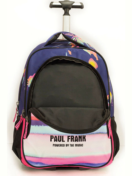 Paul Frank Dance Off Σχολική Τσάντα Τρόλεϊ Δημοτικού Μωβ με Θήκη για Παγούρι 30lt