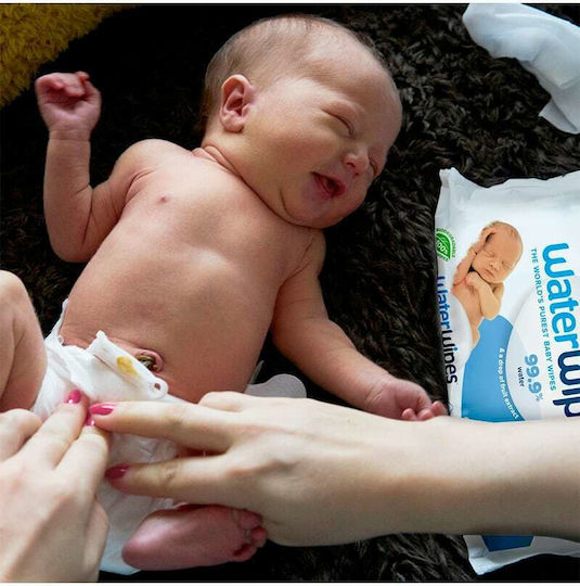 WaterWipes Υποαλλεργικά Μωρομάντηλα με 99.9% Νερό, χωρίς Άρωμα, Οινόπνευμα & Parabens 60τμχ