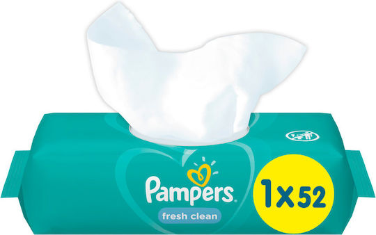 Pampers Fresh Clean Baby Wipes without Alcohol & Parabens 52pcs