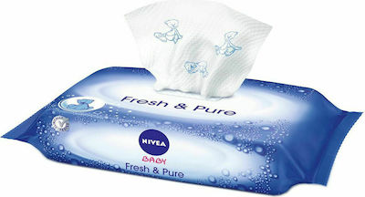 Nivea Fresh & Pure Hypoallergenic Baby Wipes without Alcohol with Aloe Vera 63pcs