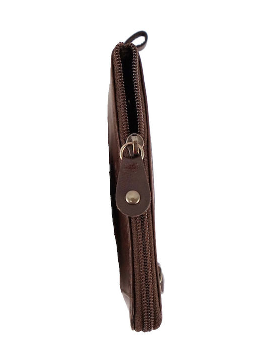 Beverly Hills Polo Club Schlüsselhalter aus Leder Braun