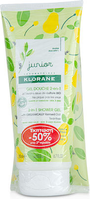 Klorane Organic Kids' Bubble Bath & Shampoo Junior with Pear for Easy Combing in Cream Form 400ml