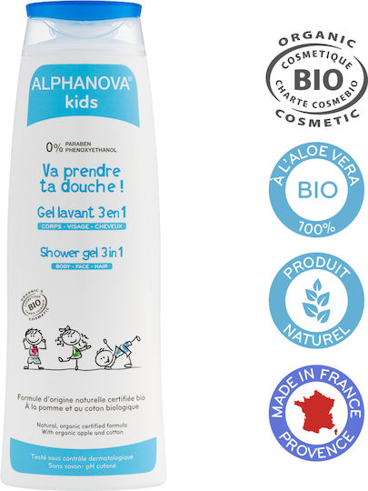 Alphanova Βιολογικό Παιδικό Αφρόλουτρο & Σαμπουάν Kids με Χαμομήλι σε Μορφή Gel 250ml