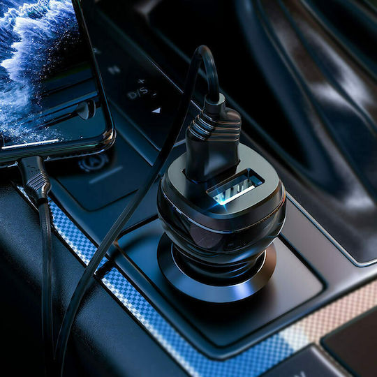 Hoco Car Charger Black Z40 Superior Total Intensity 2.4A with Ports: 2xUSB with Cable Lightning