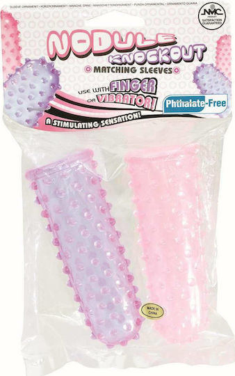 Nanma Nodule Knock Out Finger Sleeves Glass Dildo 8cm