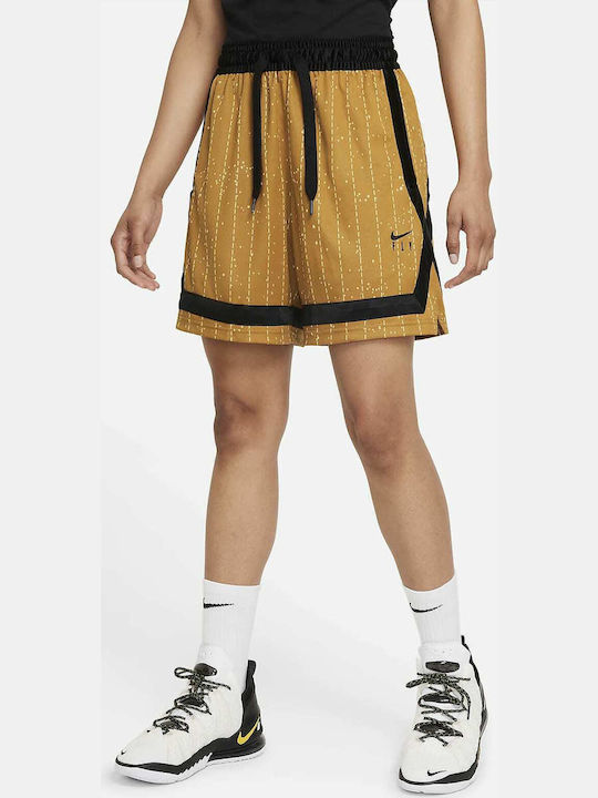Swoosh Fly Crossover Γυναικεία Αθλητική Βερμούδα Dri-Fit Χρυσή