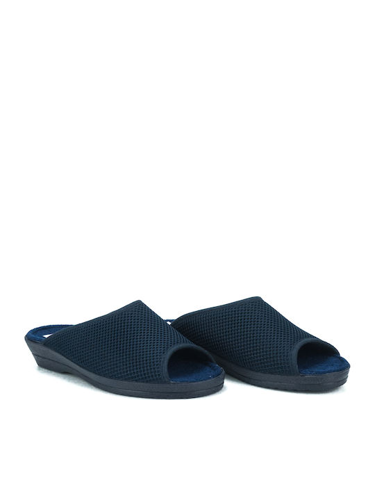 41019 Winter Damen Hausschuhe Marineblau