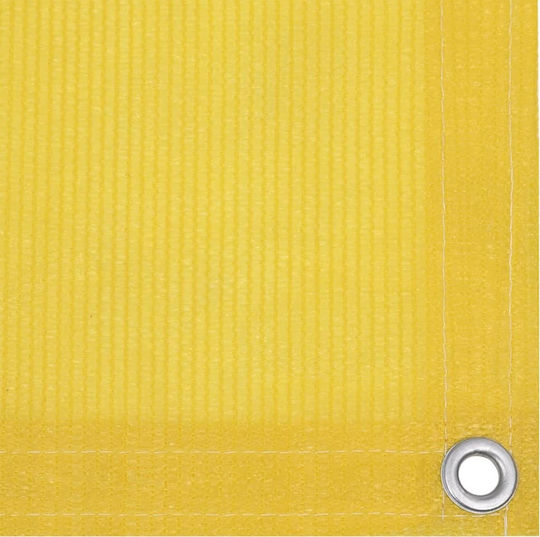 vidaXL Schattentrennwand Gelb Mit Hoop 0.9x6m 160gr/m² hergestellt aus HDPE