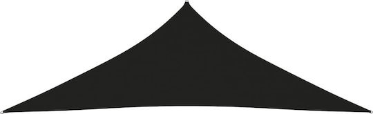 vidaXL Triangle Shade Sail Black With Hoop & with PU Coating 5x5x6m made of Oxford fabric