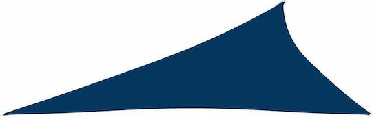 vidaXL Dreieck Sonnensegel Blau Mit Hoop & mit PU-Beschichtung 4x5x6.4m hergestellt aus Oxford-Gewebe