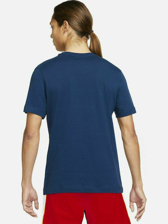 Nike Court Tennis Bărbați T-shirt Sportiv cu Mânecă Scurtă Binary Blue