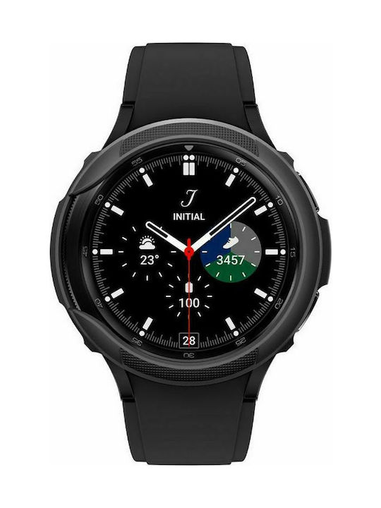 Spigen Liquid Air Silicone Case in Black color for Galaxy Watch 4 Classic 46mm