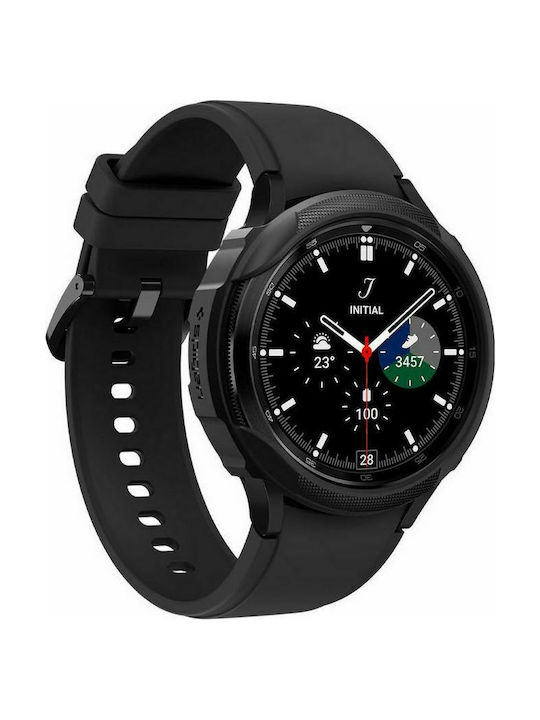 Spigen Liquid Air Silicone Case in Black color for Galaxy Watch 4 Classic 46mm