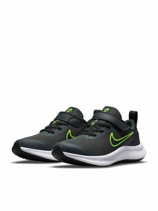 Star Runner Star Runner 3 Kids Sports Shoes Running with Hoop & Loop Closure Dk Smoke Grey / Black