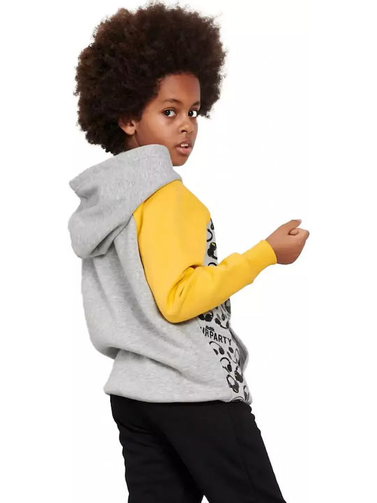 BodyTalk Kids Fleece Sweatshirt with Hood and Pocket Gray