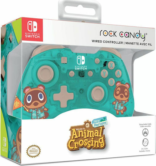 PDP Rock Candy Ενσύρματο Gamepad για Switch Animal Crossing