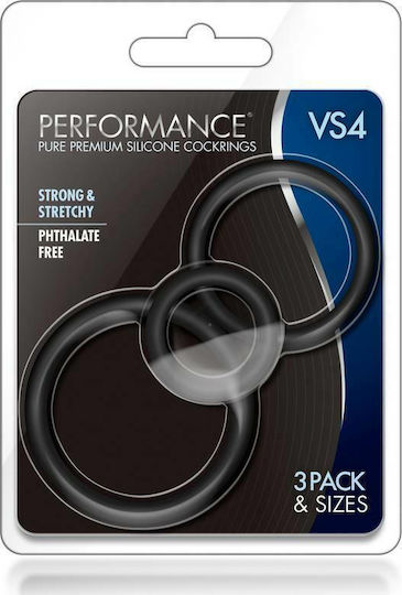Blush Performace VS4 Cock Ring Set Black