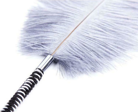 Fetish Addict Feather Tickler With Wrapped Handle 46cm Φτερό για Γαργάλημα σε Μαύρο Χρώμα