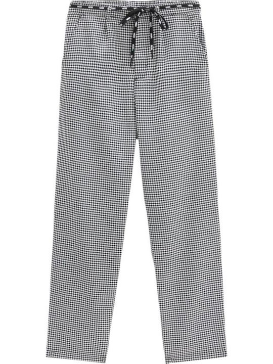 Well Suited Women's Fabric Trousers with Elastic Regular Fit Black