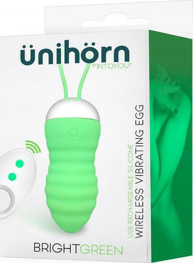 IntoYou Ünihörn Brightgreen Vibrator Egg with Remote Control 12cm Green