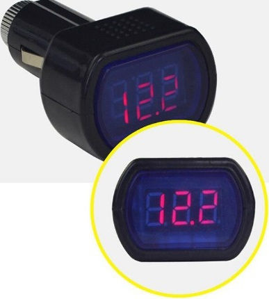 Carsun Car Lighter Voltmeter Digital Instrument 30mm 12-24V